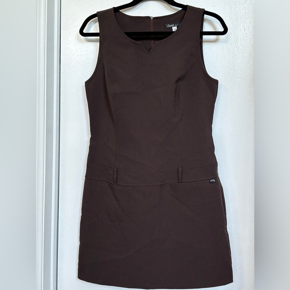 Vintage Guess Brown Mini Dress (Office Siren)